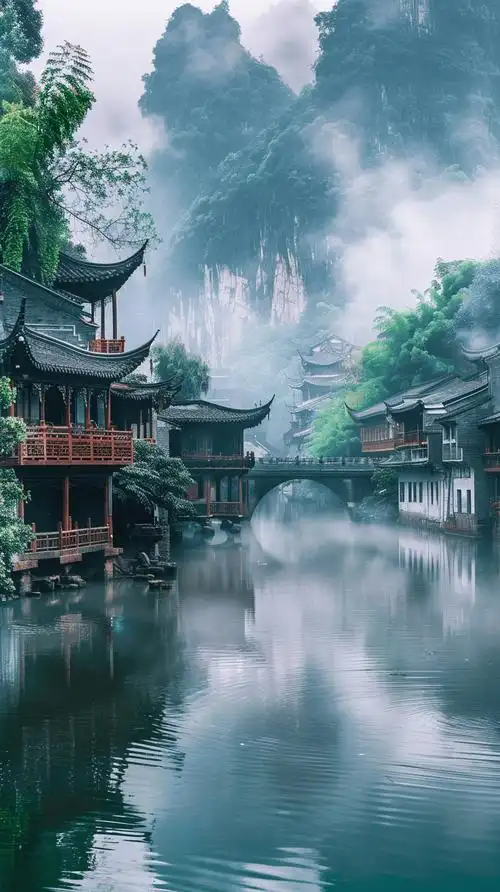 ai手机壁纸将我们带入那美妙的山水之间