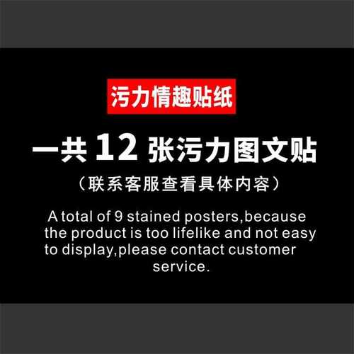 一套12张 情侣夫妻污力成人文字情趣纹身贴私处性感另类污文字贴