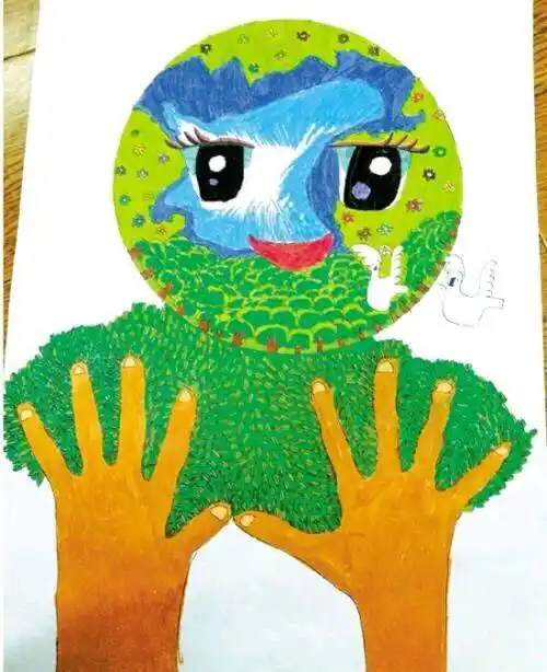 沂蒙幼儿园"小手画天下 环保袋回家"亲子diy 活动邀请函 让地球妈妈笑