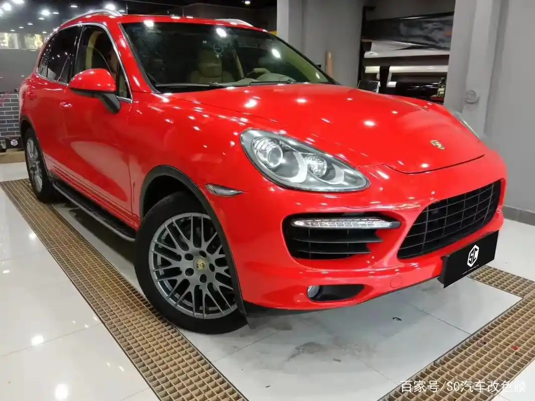 卡宴:sc改色膜水晶法拉利红