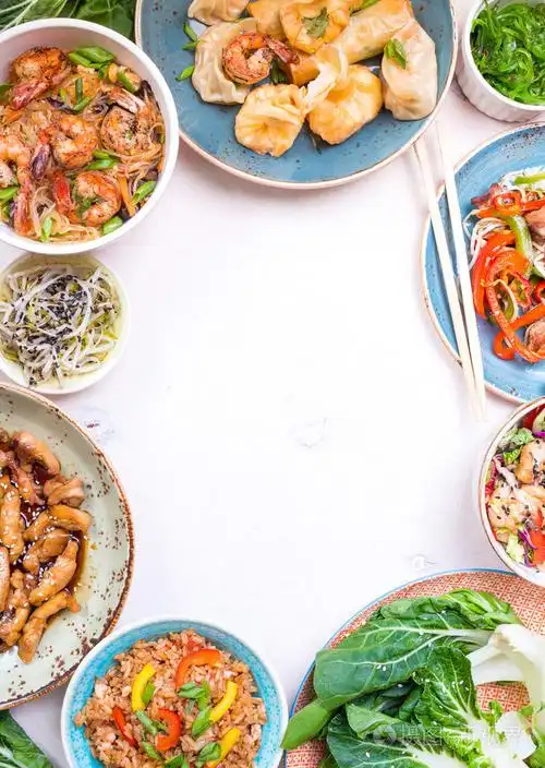 中国菜白色背景