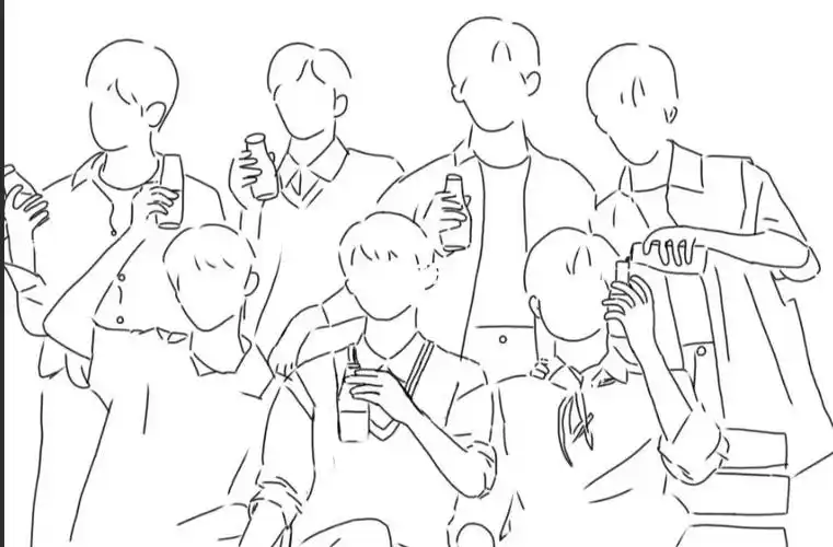 时代少年团线稿