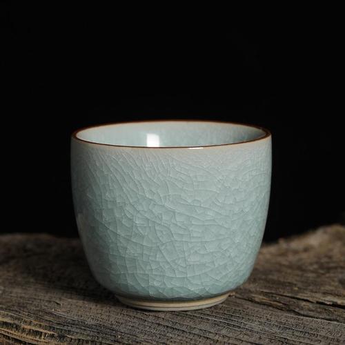 汝瓷主人杯单杯梅花冰片汝窑茶杯冰裂纹高端男功夫茶具个人品茗杯