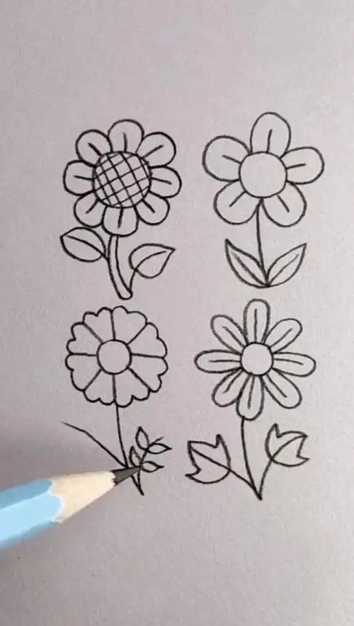 简单几笔就可以画出漂亮的小花花