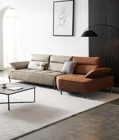 吉斯贵族 吉斯布艺沙发小户型意式极简科技布北欧网红款客厅布沙发