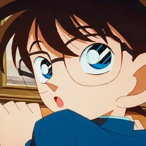 名侦探柯南##动漫#早期画风的江户川柯南可爱头像无水印06ˋ08