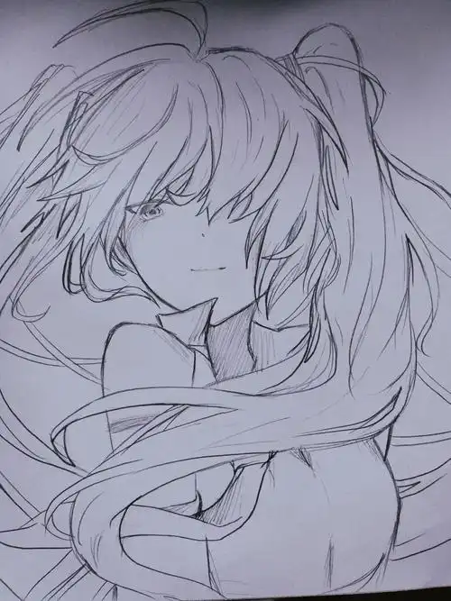 初音未来 #线稿 #草稿流 完了,爱上她了000699 - 抖音