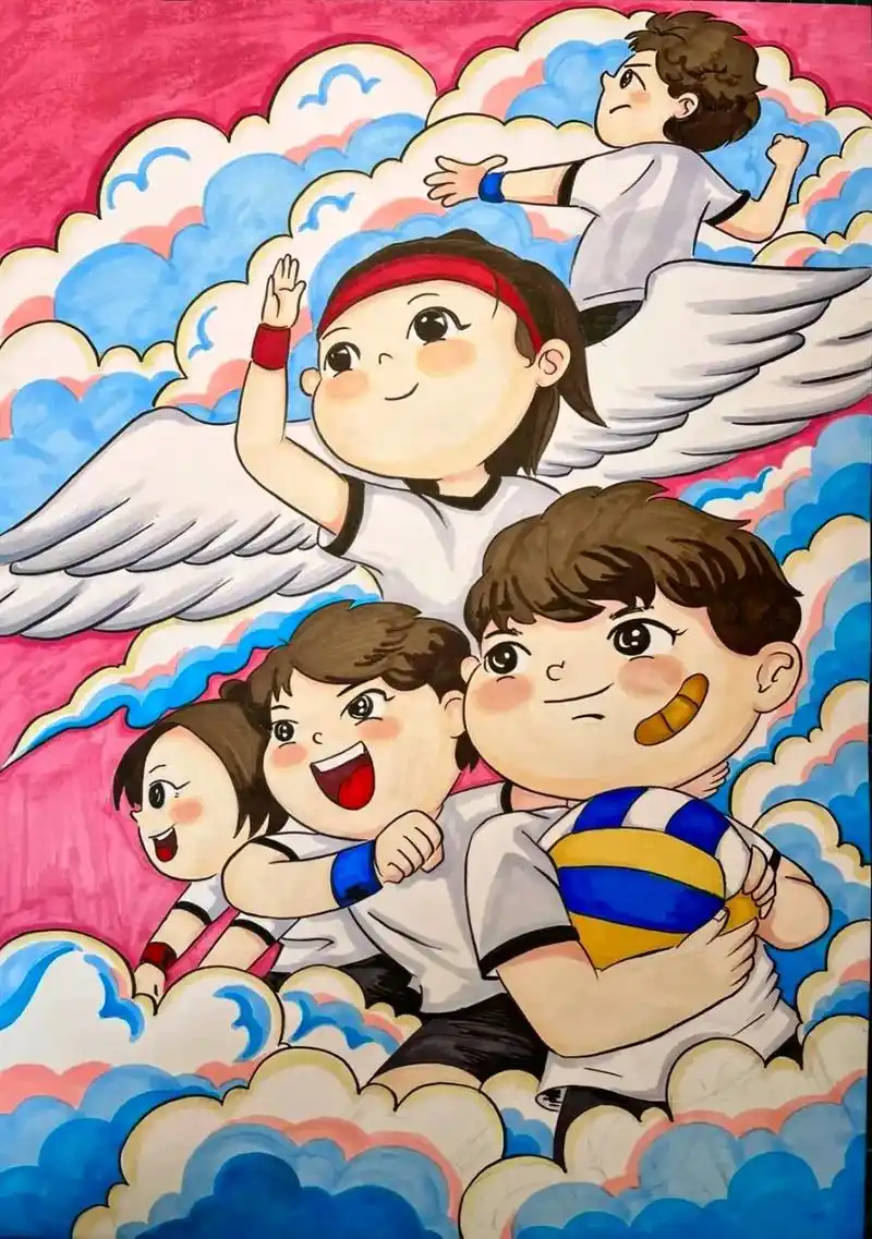 我的梦想主题创意儿童画航天员奥运冠军艺术.#创作灵感 #小y - 抖音