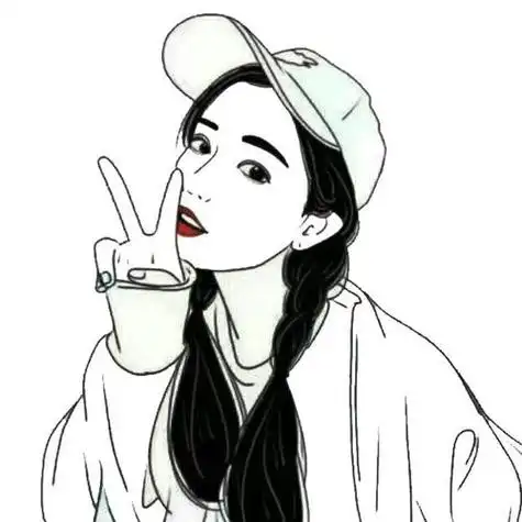 微信头像手绘女 黑白 手绘头像图片大全 -【爱个性】