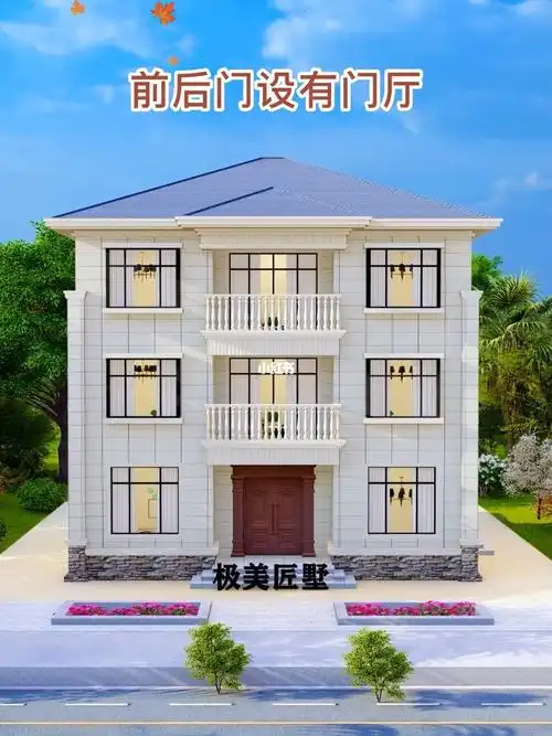 农村三层简欧风自建房这样设计就不错