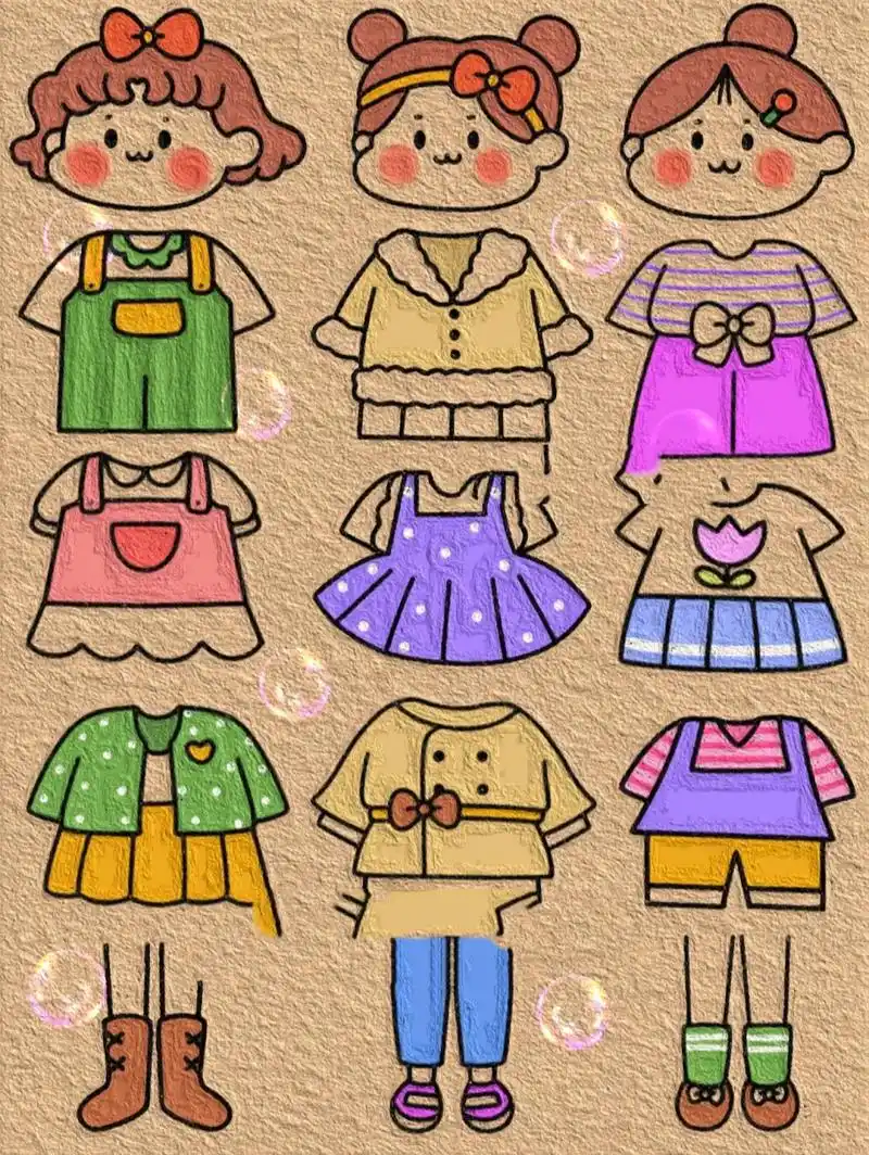 小田妞的衣橱9607卡通服饰简笔画 【原创】小田妞的衣橱 每天都要