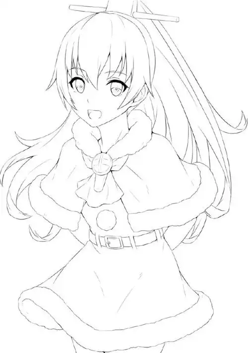 线稿动漫人物图原图 高清线稿动漫人物图-图片大观-奇异网