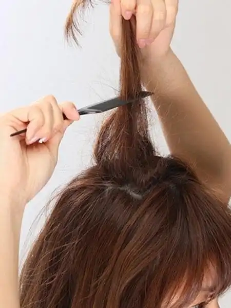 短发波波头扎公主头教程