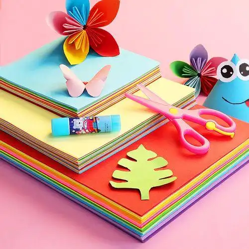 剪纸窗花福字幼儿简单剪纸小手工用彩色卡纸剪出小飞鸟可以用在纸贴画