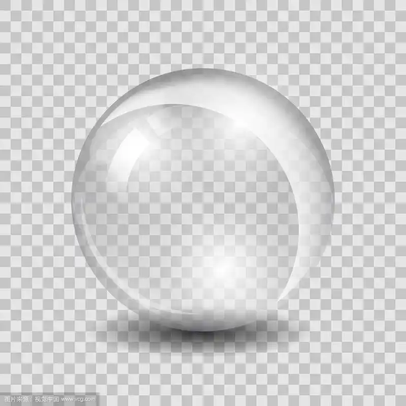 白色透明玻璃球