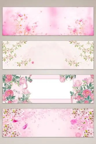 清新文艺花卉海报banner背景模板免费下载 _背景图片设计素材_【包