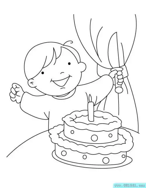 简笔画过生日人物