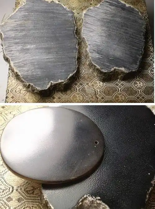 下为图为明代苏门答腊犀雕件底部横截鱼籽纹路下图可看清纵切面竹丝纹