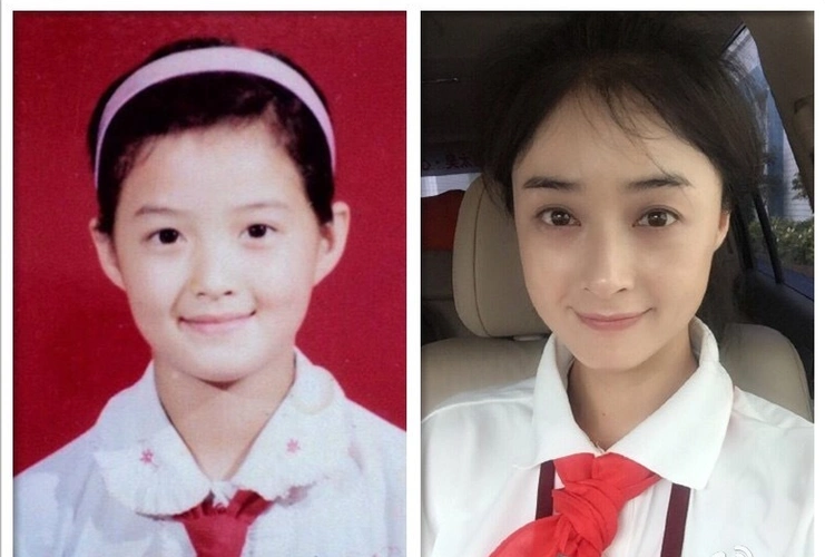 蒋欣晒罕见旧照自夸可爱(组图)