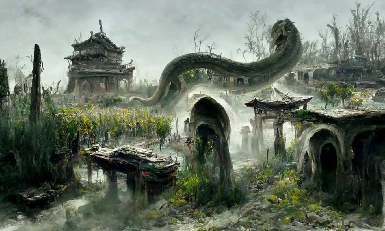 盗墓笔记 蛇沼鬼城98 还原一下盗墓笔记蛇沼鬼城的样子 沼泽地里的