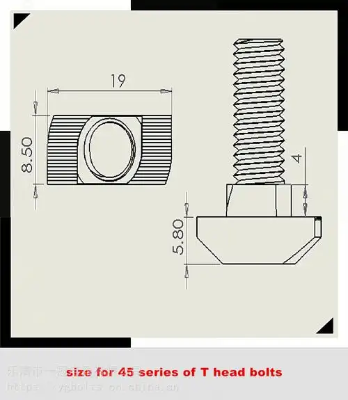 欧标45t型头螺栓-铝型材通用配件