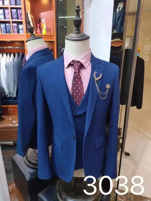 新款男士新郎西装套装主持人年会晚礼服正装