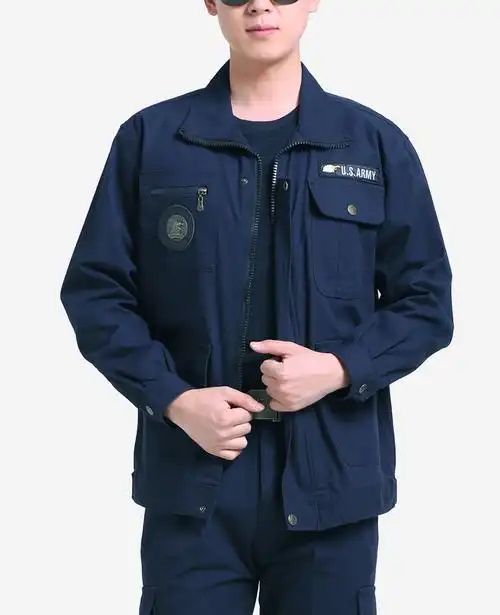 工作服男纯棉耐磨防烫工装套装男士夏季迷彩服电焊工地焊工劳保服工地