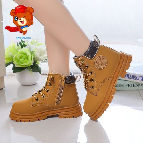 儿童马丁靴冬季雪地靴男童加绒加厚棉靴中大童女孩子学生保暖棉鞋