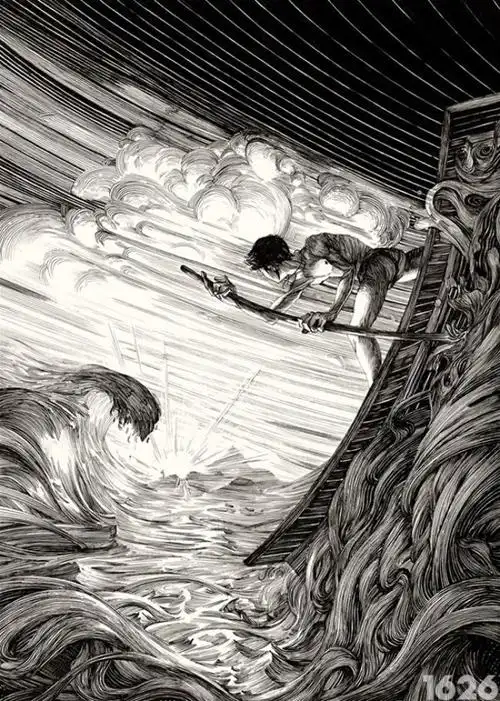 巴黎艺术家nicolasdelort创意黑白线条绘画