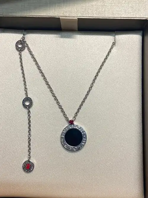 bvlgari宝格丽慈善款黑陶瓷双面圆盘项链