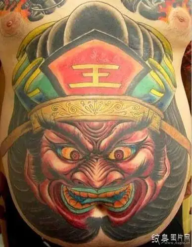 阎罗王纹身图案及手稿掌控生死的鬼界之王