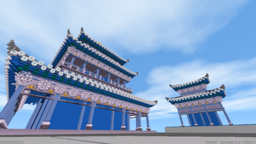 迷你世界之玩家自制广寒宫搭配嫦娥仙子装扮堪称绝绝子