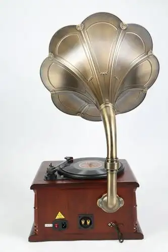 家乐声留声机复古低音炮电唱机台式黑胶唱片机蓝牙音响大喇叭摆件