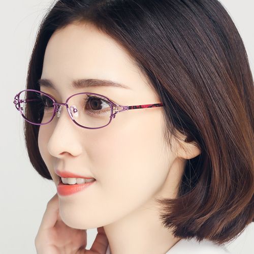 近视防蓝光成品近视眼镜女超轻韩国眼镜架女复古优雅眼镜框配镜潮