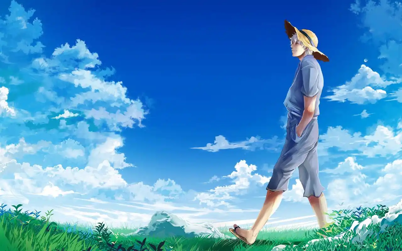 日本经典动漫《银魂》唯美手绘图片桌面壁纸