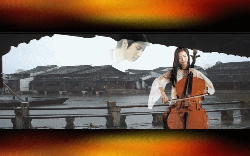 【gif-动图】—音画制作拉琴素材 同步歌词