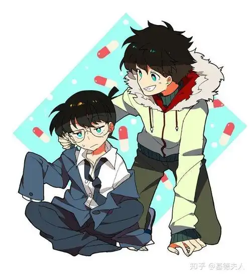 有没有基德和柯南新一也行的cp照嘿嘿嘿你们懂的吖