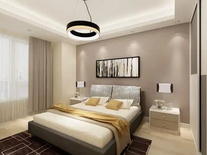 郑开橄榄城三居室现代简约风装修设计方案-15188343982-卧室 郑开橄榄