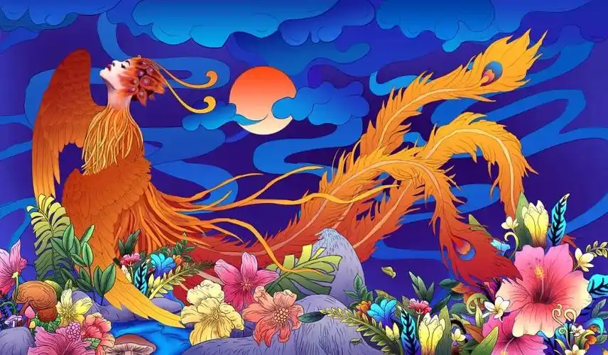 这些和凤凰有关的成语,自古常用"百鸟朝凤,有凤来仪",高贵的百鸟之王