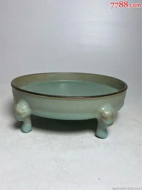 汝窑兽足笔洗