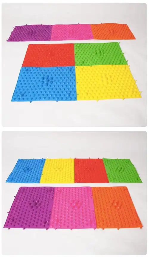 小竹笋指压板1套6片红黄蓝绿桔紫【图片 价