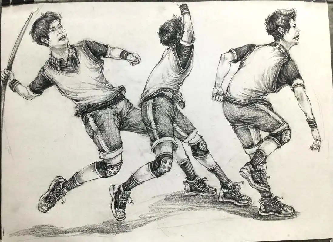 速写《扔标枪》三个连续动作.#美术生 #美术联考 #速写 - 抖音