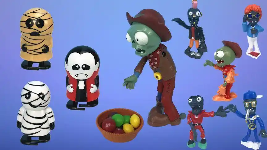 植物大战僵尸之牛仔僵尸因为太害怕啦,所以都准备好糖果预防了