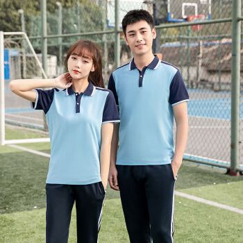 尚居芳校服中学生中学生夏季校服套装学院风初中生高中短袖t恤班服