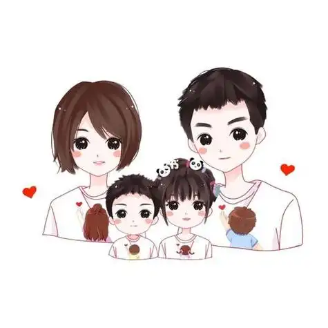 蓝猫全家福卡通头像怎么制作