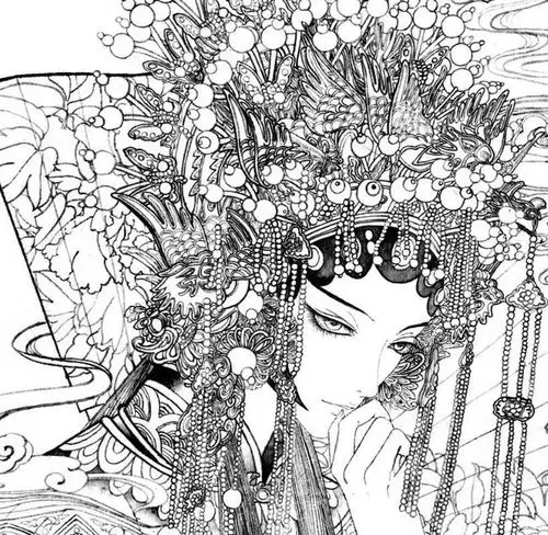 高能多图!古风汉服人物手绘线稿