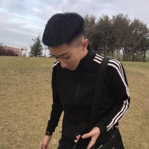 快手网红张诗尧同款三条杠条纹修身外套男社会精神小伙立领夹克潮