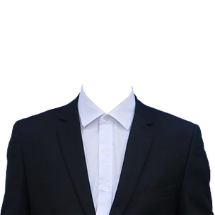 白底西装证件照模板