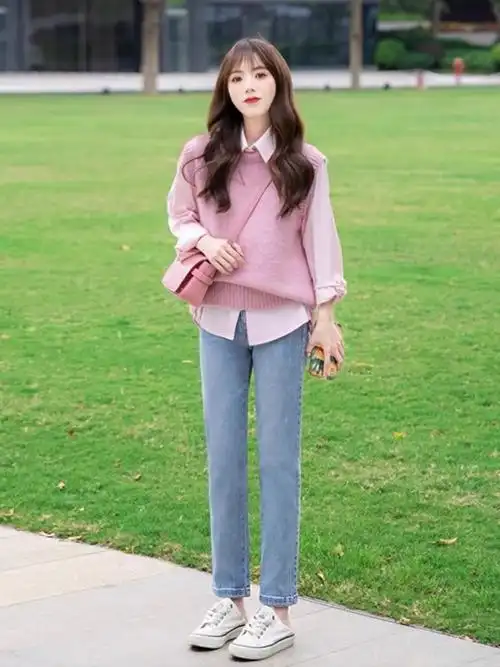 早秋季新款女装搭配一整套时尚网红减龄遮肉韩剧穿搭三件套装 - 17网