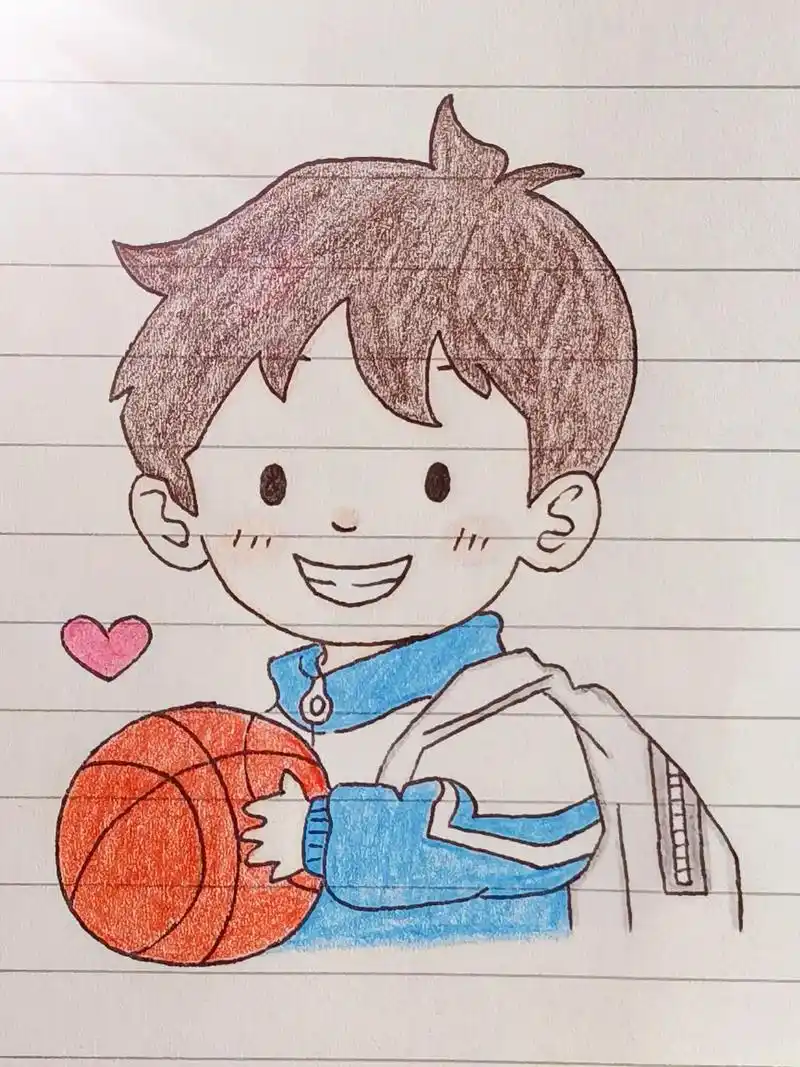 放学啦,一起去打篮球呀!#临摹 #手绘 #画画 - 抖音